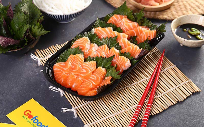 Set sashimi cá hồi tại Gofood